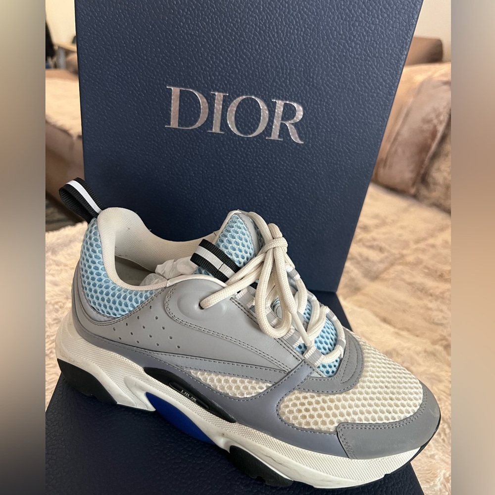 DIOR B22 Gray White Blue Sneaker size 8